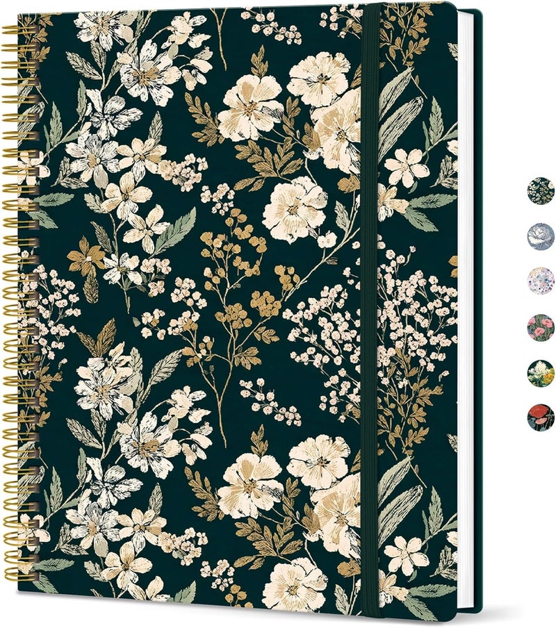 Taja دفتر ملاحظات كبير مزود بحلقة للنساء، 8.5" × 11" دفاتر عمل ذات خطوط جامعية، A4 أنيقة وجميلة لكتابة الملاحظات، غلاف بلاستيكي، أناقة دائمة - Image 1